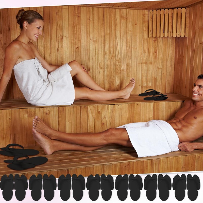 JaGely 90 Pairs Disposable Pedicure Slippers Bulk, Pedicure Flip Flops Disposable Anti Slip EVA Foam Spa Slippers Sandals for Guests Women Girls Kids Foot Bath Nail Salon Party Supplies - Image 5